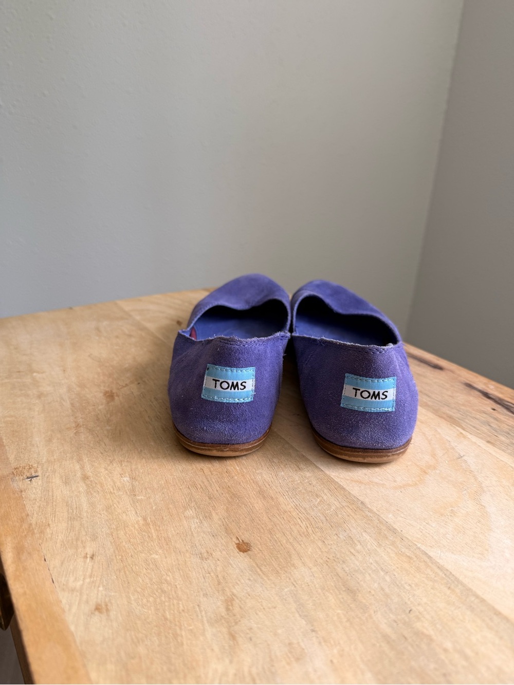 Tom’s jutti purple suede leather ballet flats slip on shoes Womens 9 - Picture 8 of 8
